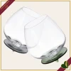 Set 2 bicchieri basculanti in vetro borosilicato con base verde e fumé, altezza 12 cm