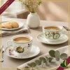 Set 2 tazzine da caffè Wonderland con piattino in New Bone China, diametro 11 cm