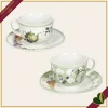 Set 2 tazzine da caffè Wonderland con piattino in New Bone China, diametro 11 cm