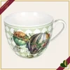 Tazza colazione Wonderland in New Bone China verde, diametro 12 cm