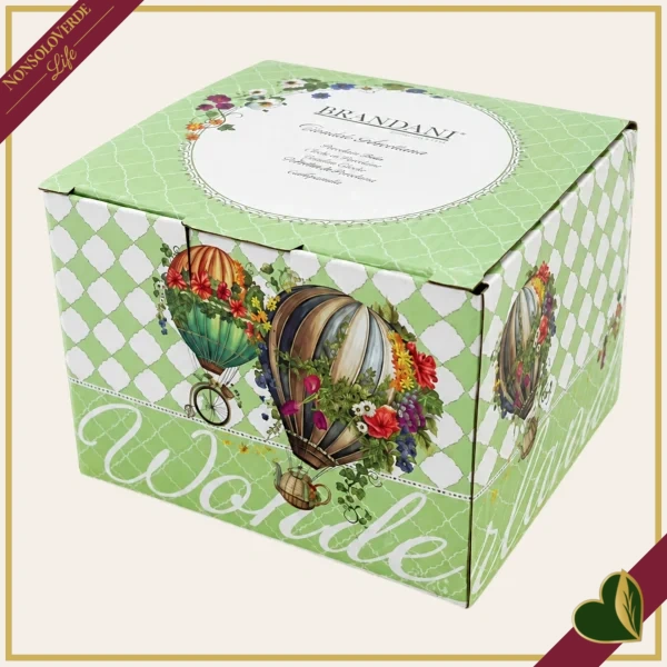 Tazza colazione Wonderland in New Bone China verde, diametro 12 cm