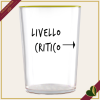 Bicchiere Smile in vetro con frase “Livello critico”, 480 ml