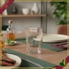 Bicchiere Smile in vetro con frase “Bevi e sorridi.”, 480 ml