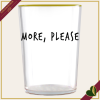 Bicchiere Smile in vetro con frase “More, Please”, 480 ml