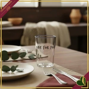 8058801413002-0- Bicchiere Smile in vetro con frase “One for You”, 480 ml