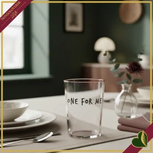8058801413019-0- Bicchiere Smile in vetro con frase “One for Me”, 480 ml