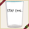 Bicchiere Smile in vetro con frase “Stay Cool.”, 480 ml