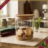 Barattolo impilabile Smile in vetro con coperchio e frase “Apri e Gusta”, 540 ml
