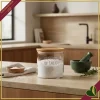 Barattolo impilabile Smile in vetro con coperchio e frase “Cristalli di Sale”, 540 ml