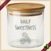 Barattolo impilabile Smile in vetro con coperchio e frase “Daily Sweetness”, 540 ml