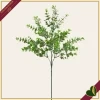Ramo di eucalipto artificiale folto verde scuro, altezza 63 cm