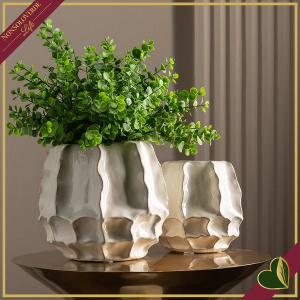 Ramo di eucalipto artificiale folto verde scuro, altezza 63 cm